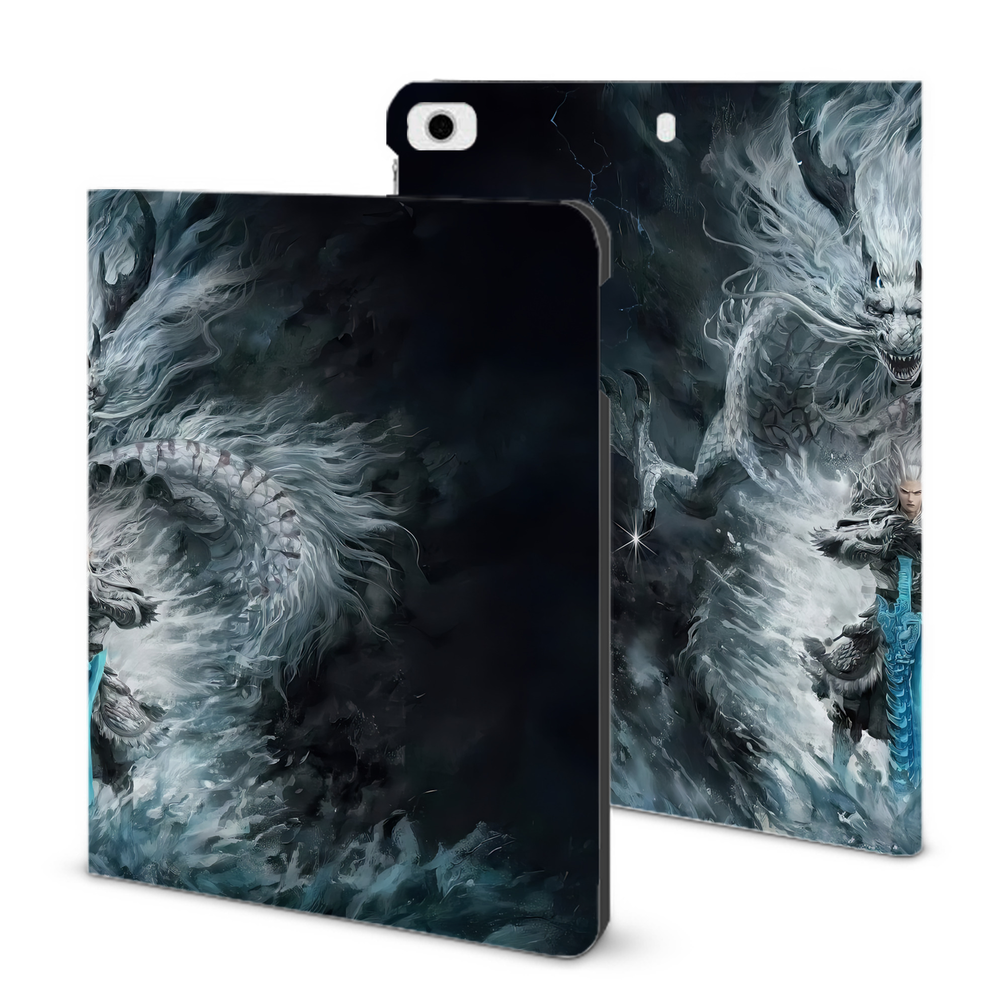 （画像用） Ne Zha 2 ナタ 魔童の大暴れ IPad ケース ブック型 PUレザー TPU 耐衝撃 軽量 薄型 ペン収納なし 全面保護 IPad 各モデル対応